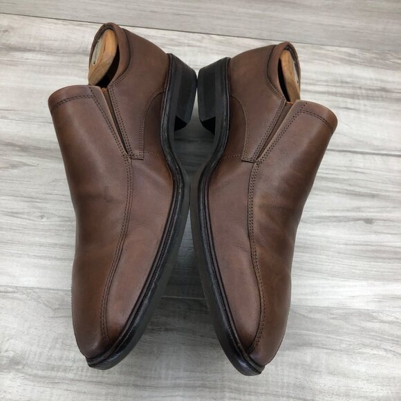 Ecco Loafers Mens EU 46 Brown Leather Slip On Shoes